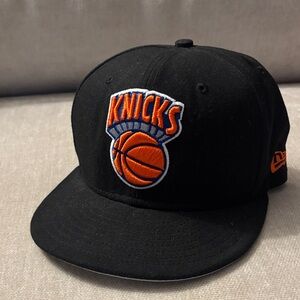 New era 59fifty black New York Knicks fitted hat nba 7 3/8